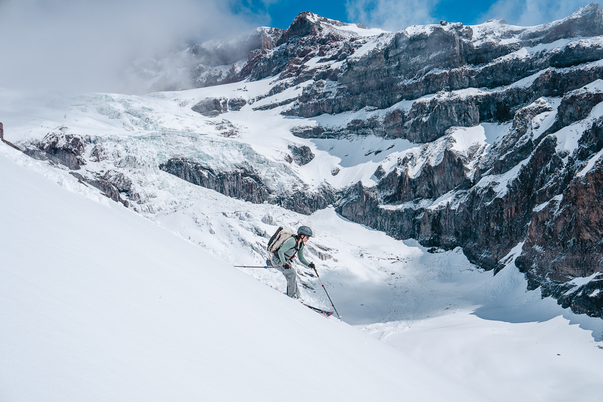 Backcountry Ski Checklist (skiing in front of glacier)