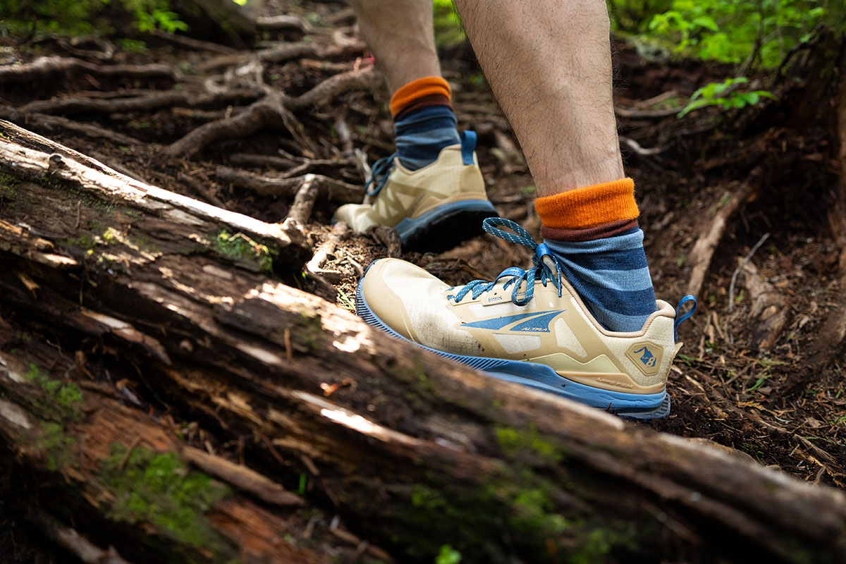 Altra Lone Peak 8 (closeup while hiking)