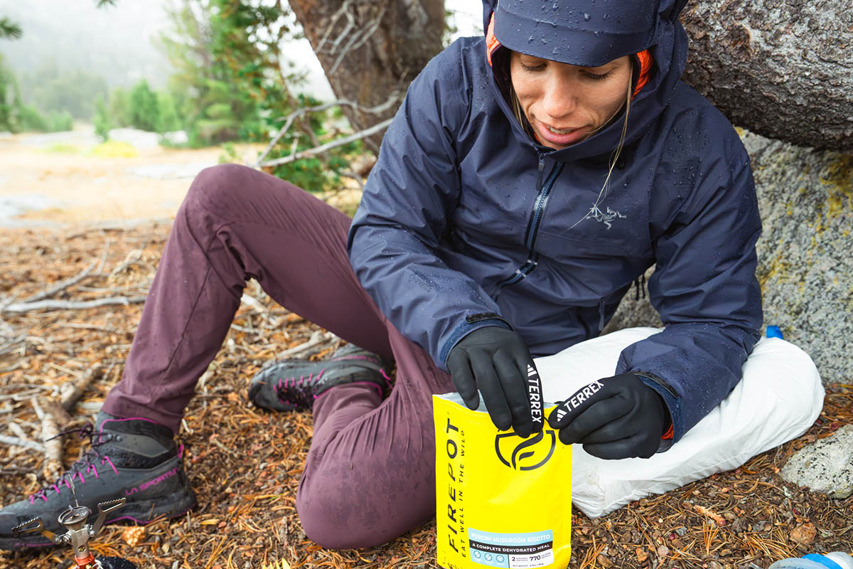 Arc'teryx Beta SL Jacket (cooking dinner in rain)