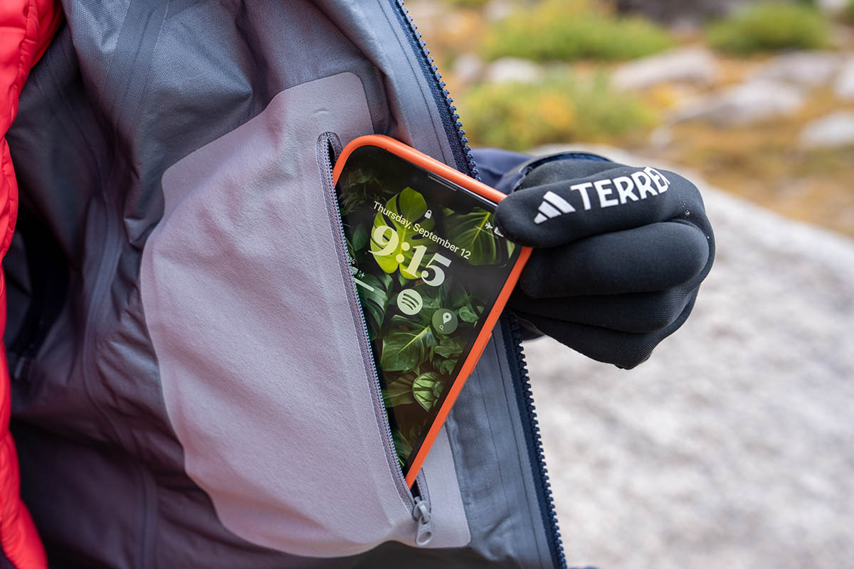 Arc'teryx Beta SL Jacket (phone in interior pocket)