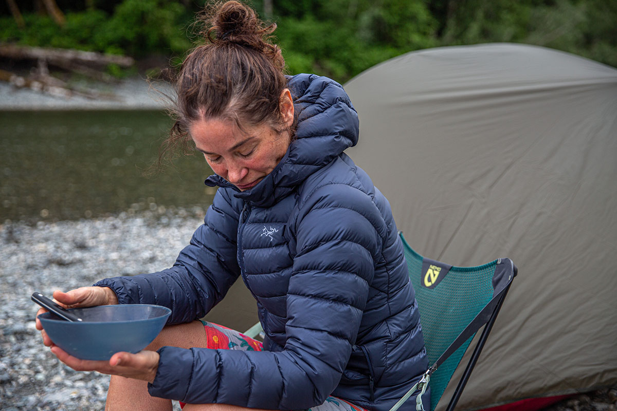 Arc'teryx Cerium Hoody (eating dinner)