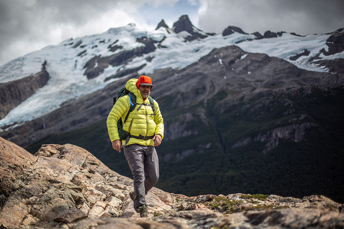 Arc'teryx Cerium Hoody (hiking with pack in Patagonia)