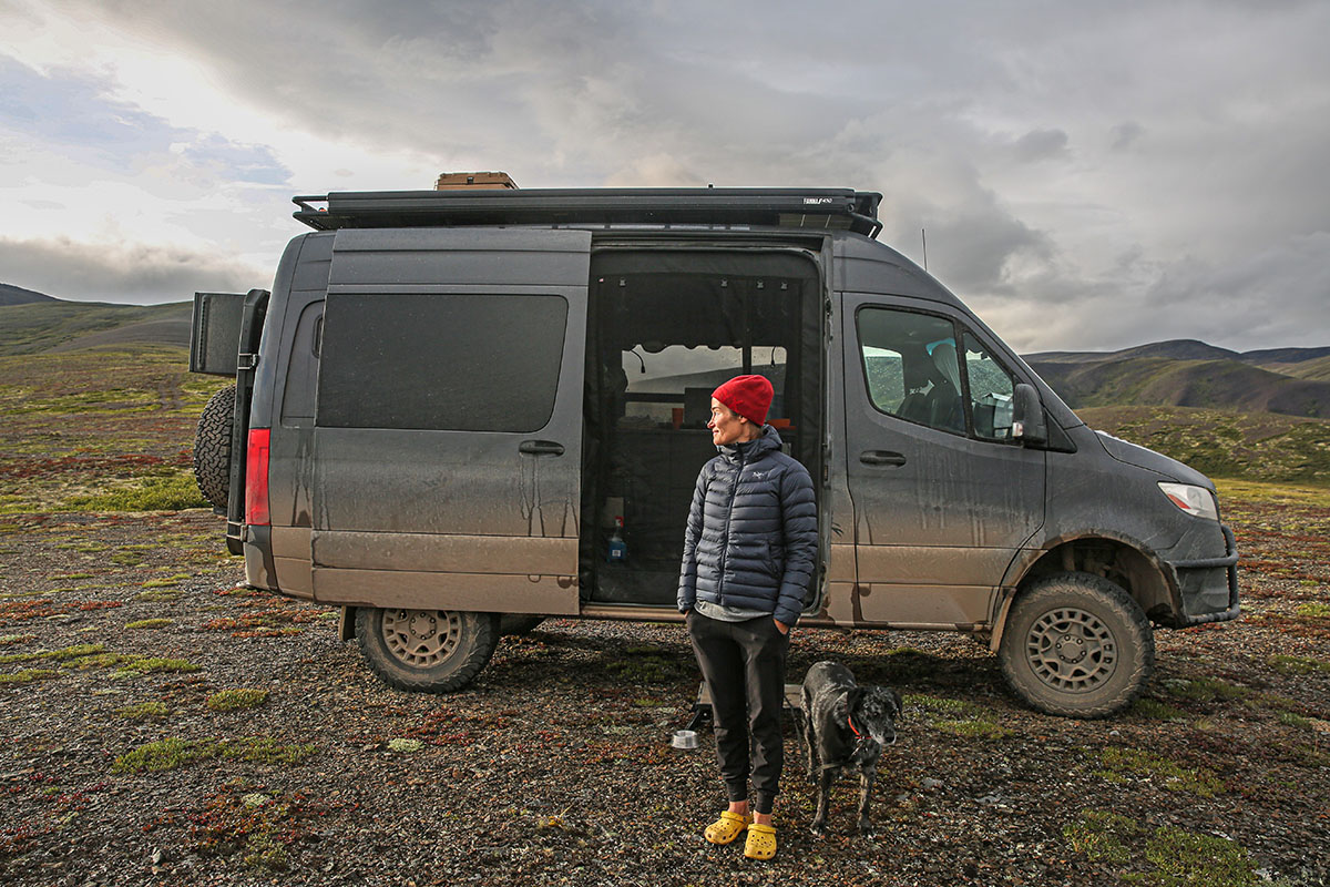 Arc'teryx Cerium Hoody (standing in front of van)