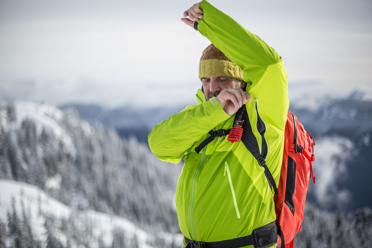 Arc'teryx Rush ski jacket is perfect for big mountain adventures
