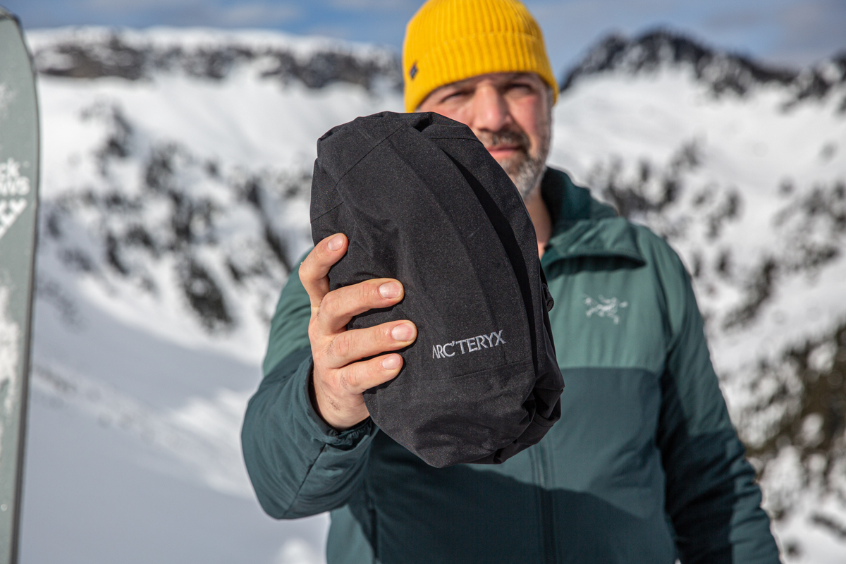 Arc'teryx Sabre SV (packed into hood)