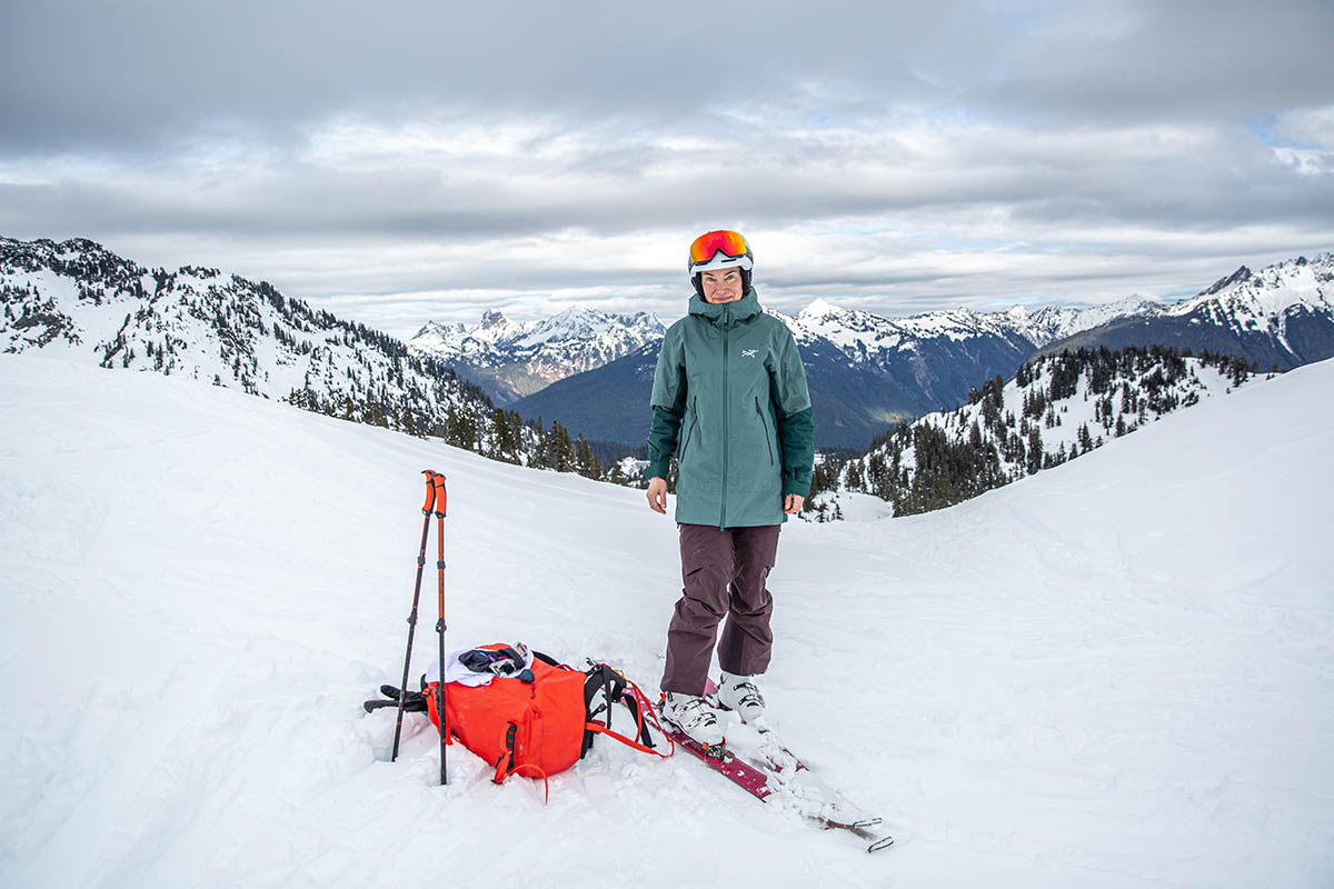 Arc'teryx Sentinel Insulated Jacket (wide shot in mountains)