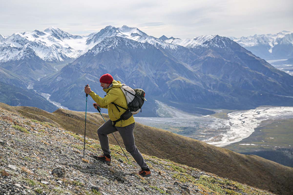 Asolo Falcon Evo GV hiking boots (steep uphill)