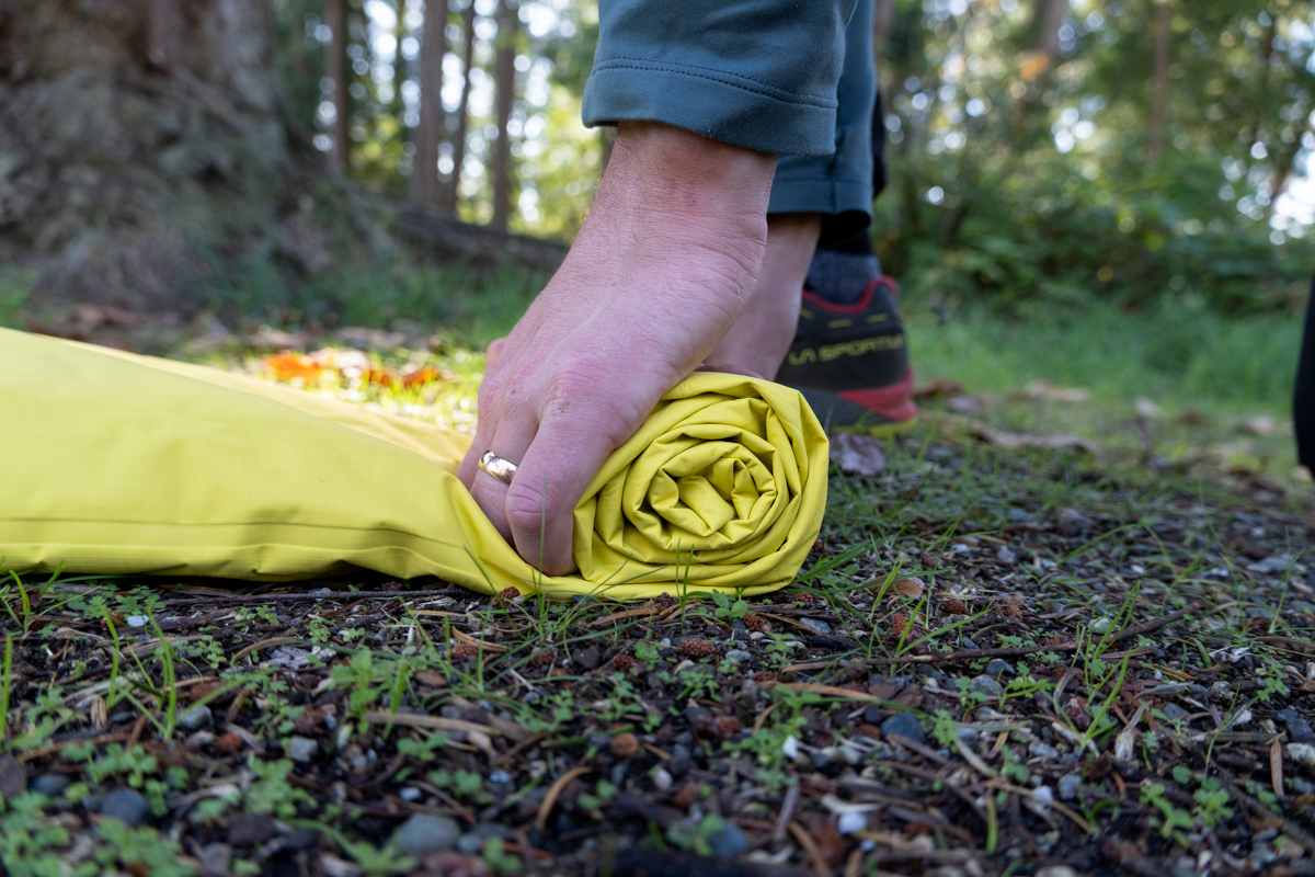 Big Agnes Divide Insulated (rolling up)