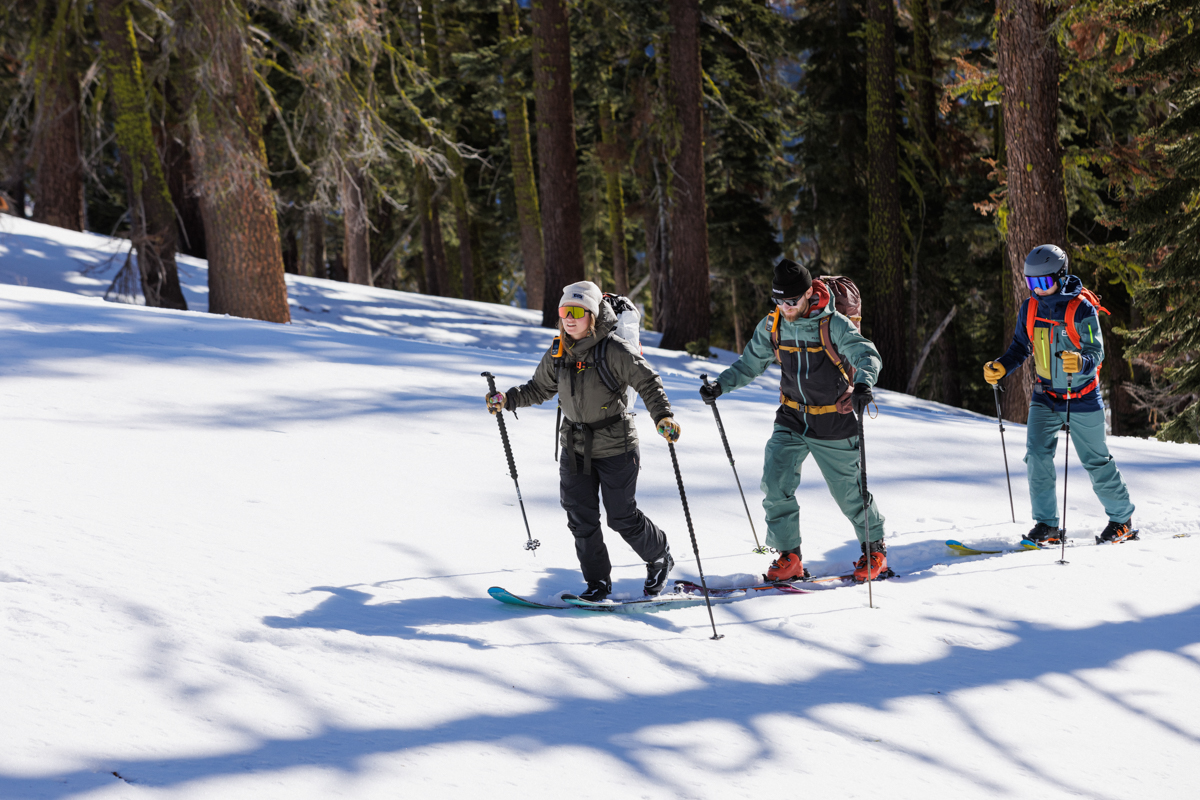 Flylow Gear Baker Bib (skinning through forest)