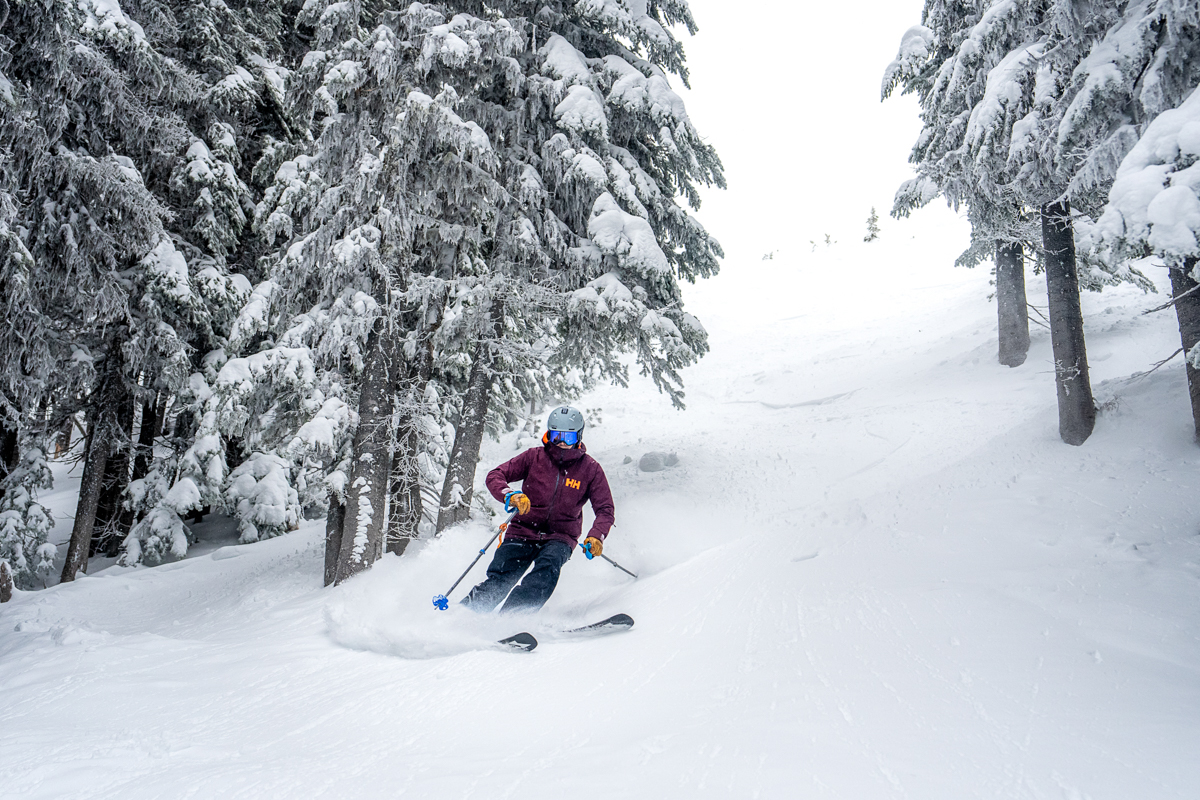 Helly Hansen Ridge Infinity Shell (skiing through trees)