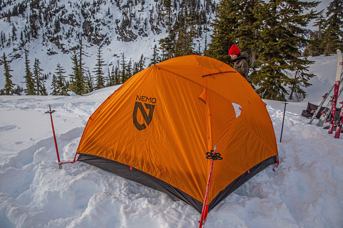 Nemo Kunai 3P tent (set up in snow)