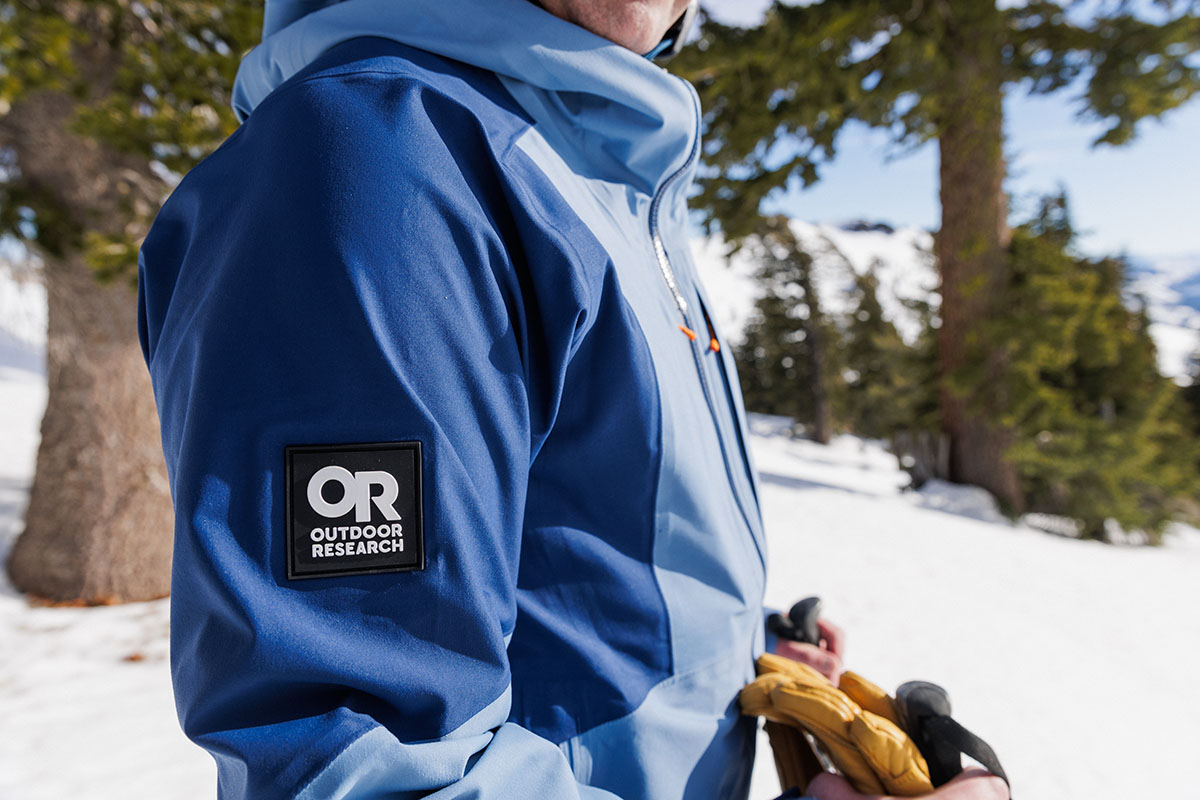 Outdoor Research Skytour AscentShell Jacket (logo closeup)