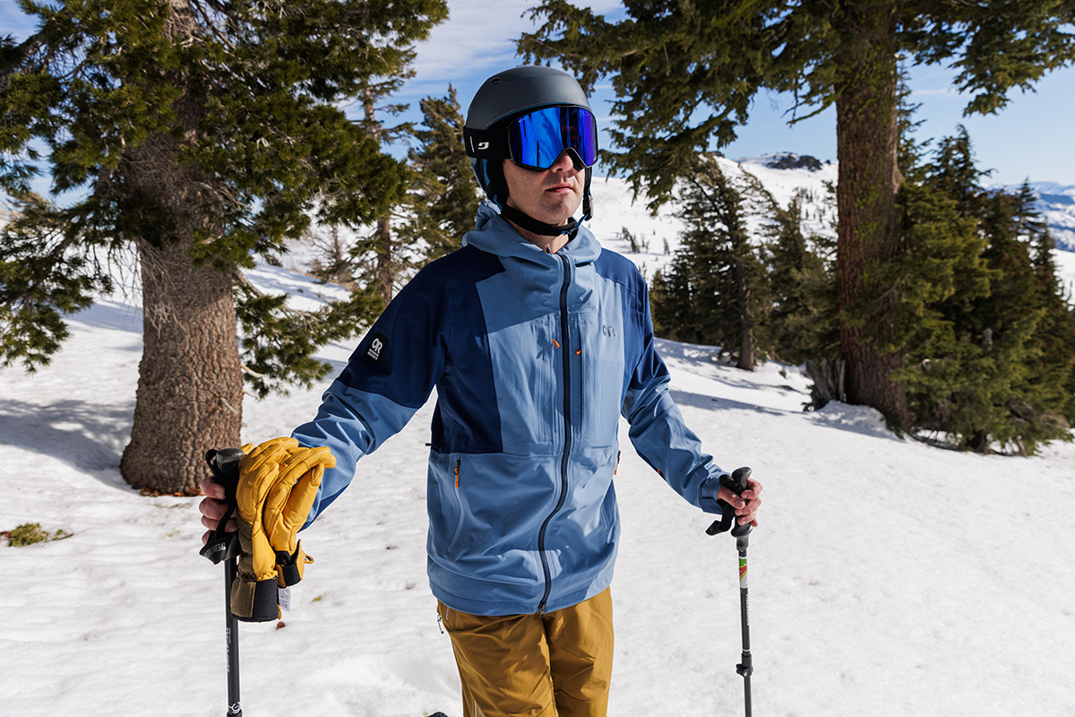 Outdoor Research Skytour AscentShell Jacket (standing in mountains)