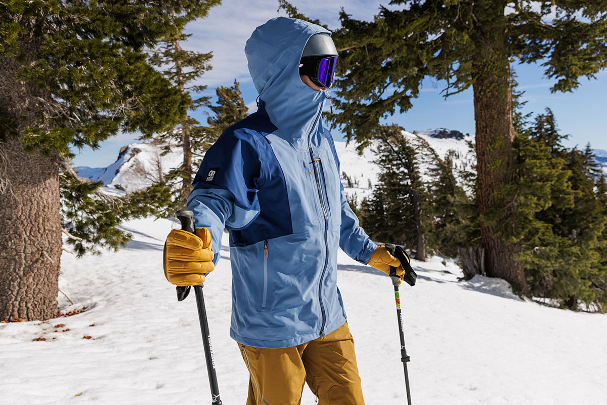 Outdoor Research Skytour AscentShell Jacket (with hood on)