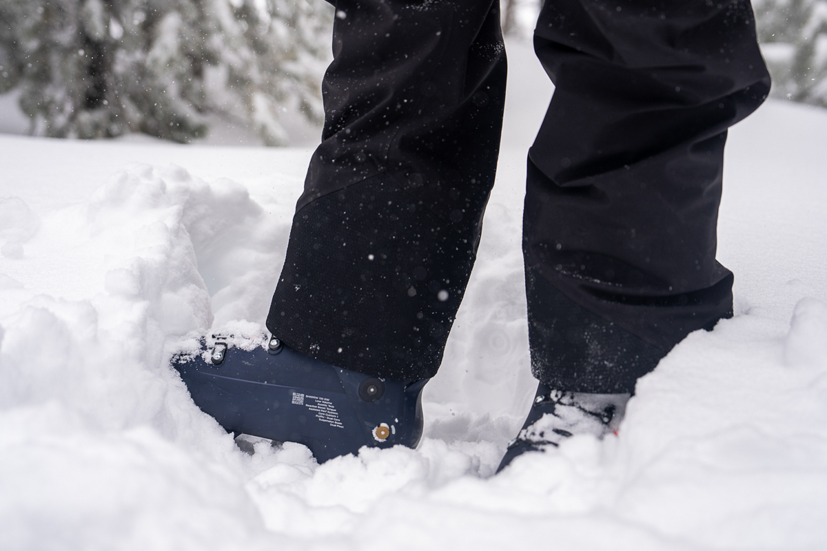 Patagonia Untracked Bibs (boots in snow)