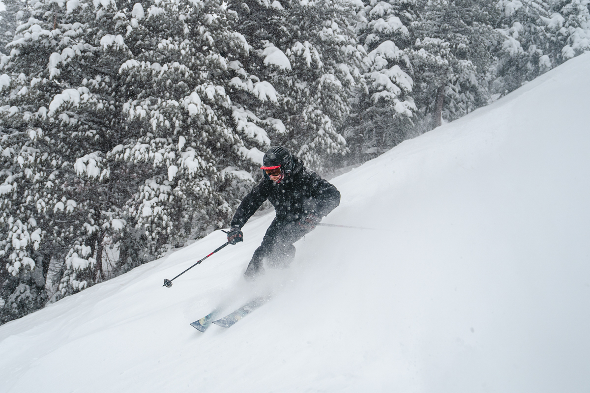 Patagonia Untracked Jacket (skiing downhill)