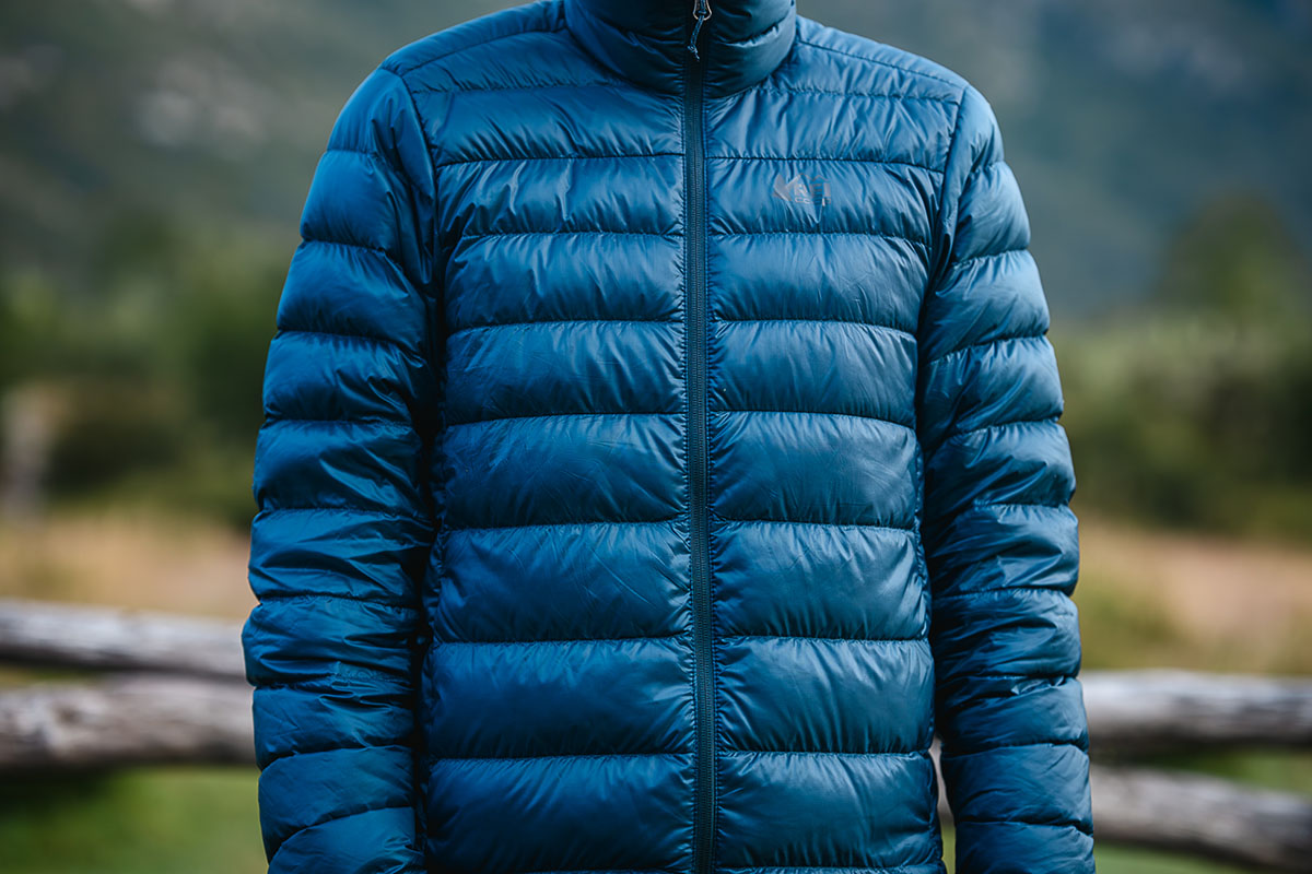 REI Co-op 650 Down Jacket (closeup from front)