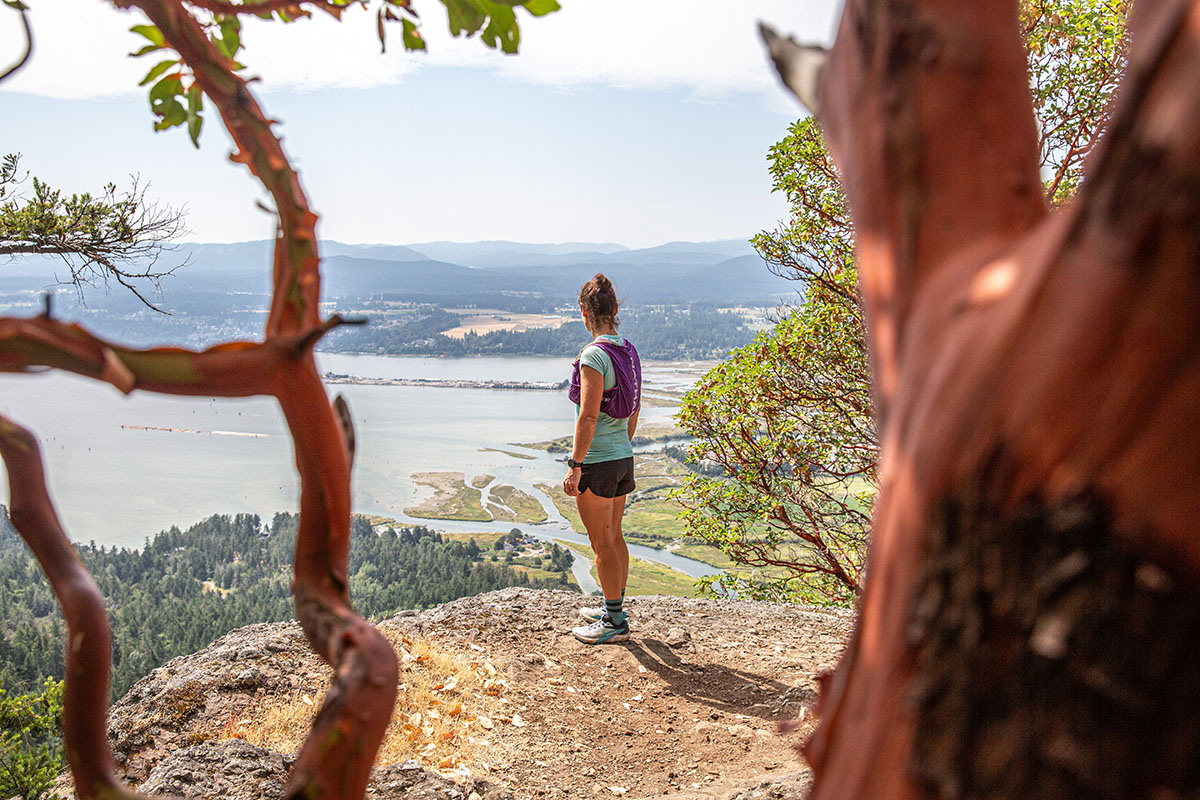 Salomon Sense Ride 5 trail running shoe (overlooking water)