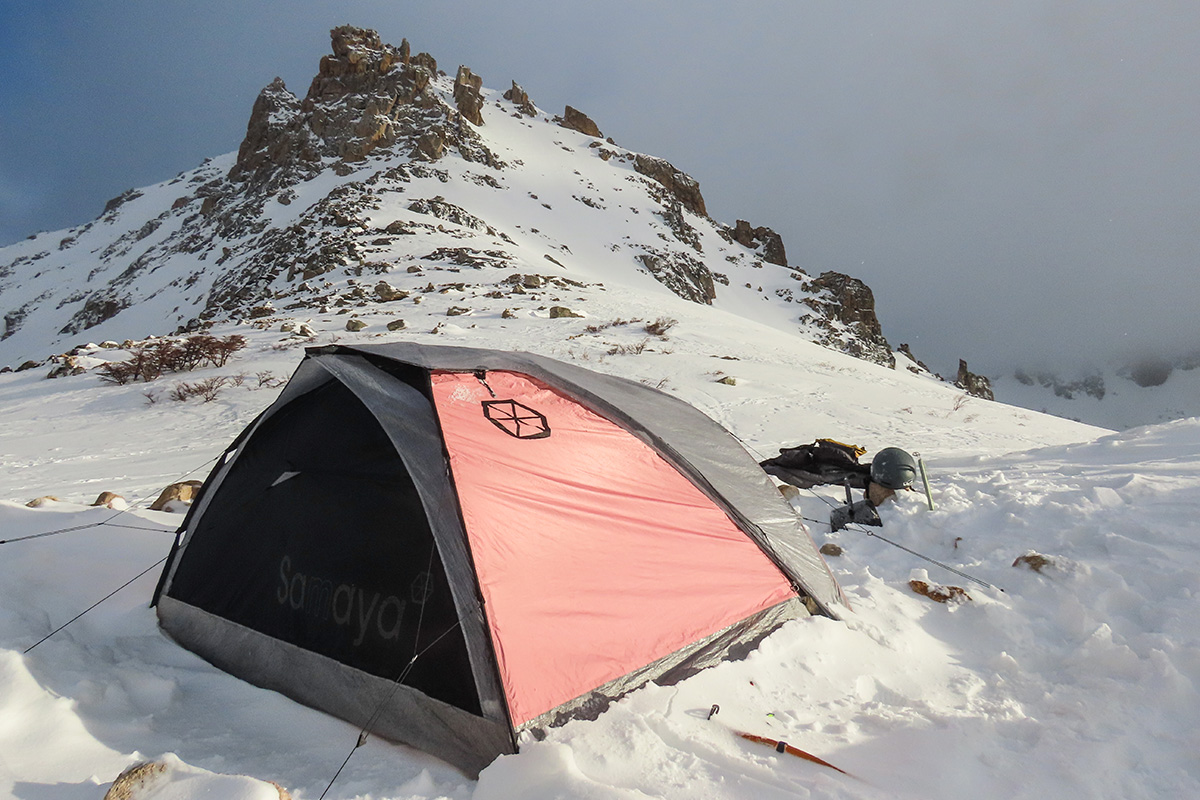 Samaya 2.0 tent (pitched on sunny day in mountains)