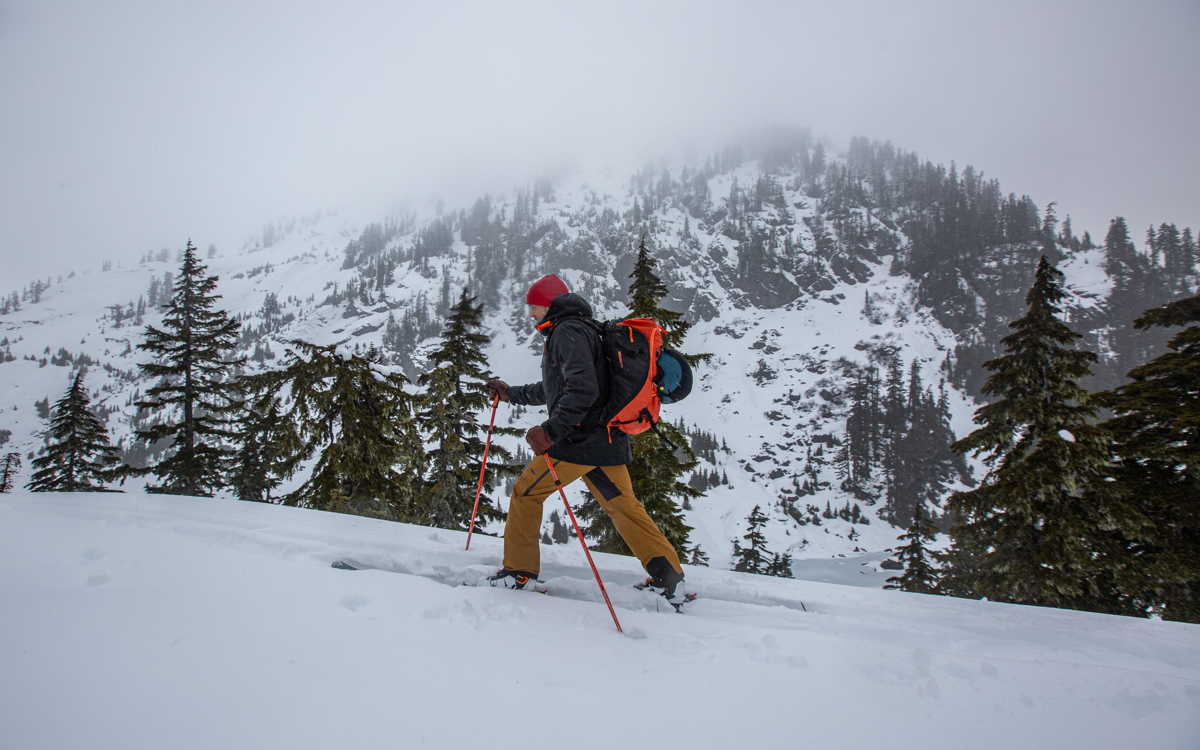 Scarpa Maestrale RS (touring in deep snow)