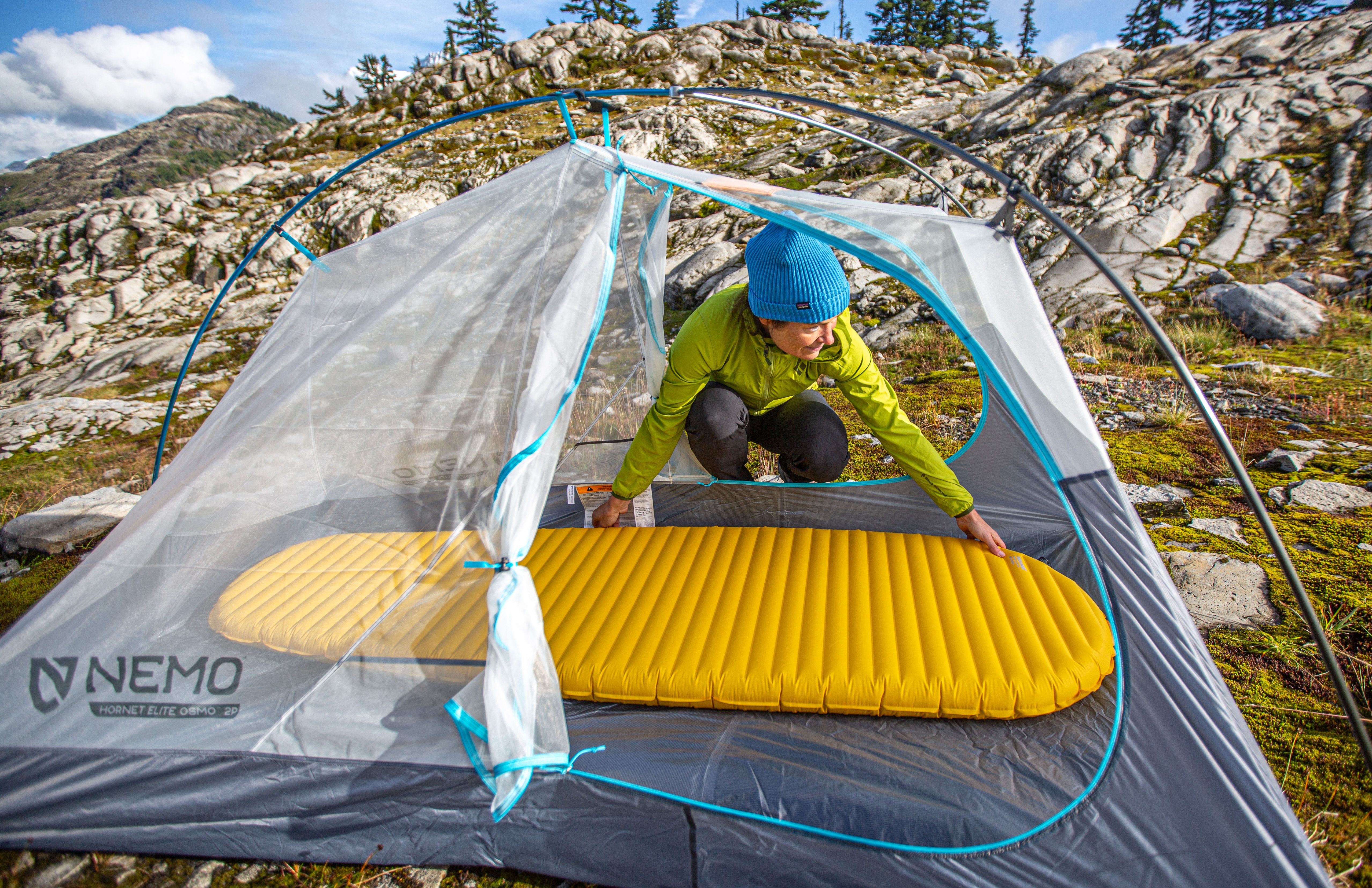 Therm-a-Rest NeoAir XLite sleeping pad (setting up in tent)