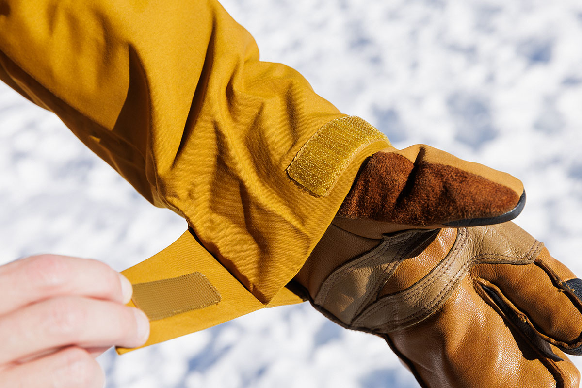 Trew Gear Astoria ski jacket (closeup of cuff)