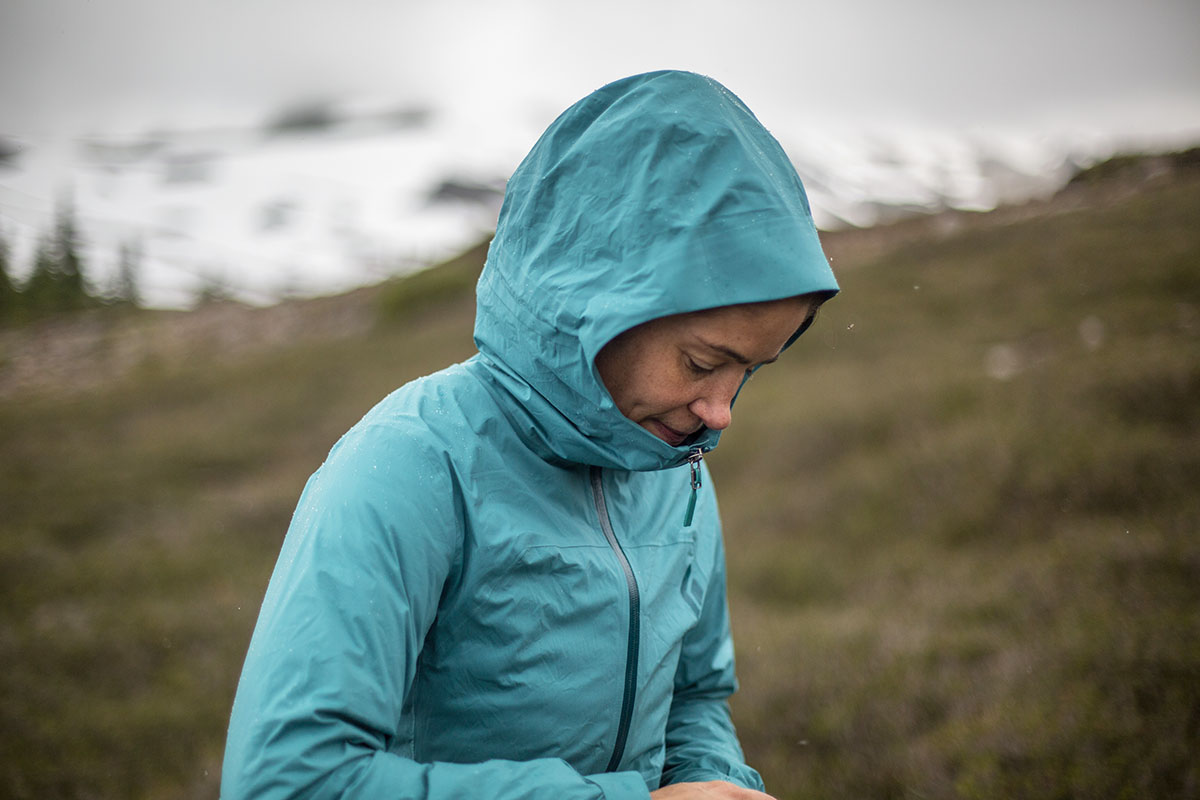 Backcountry Labor Day Sale (wearing Black Diamond Stormline Stretch in rain storm)