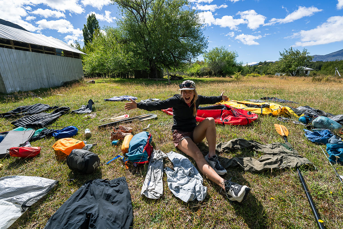 Outdoor gear sites (showing off gear in Patagonia)