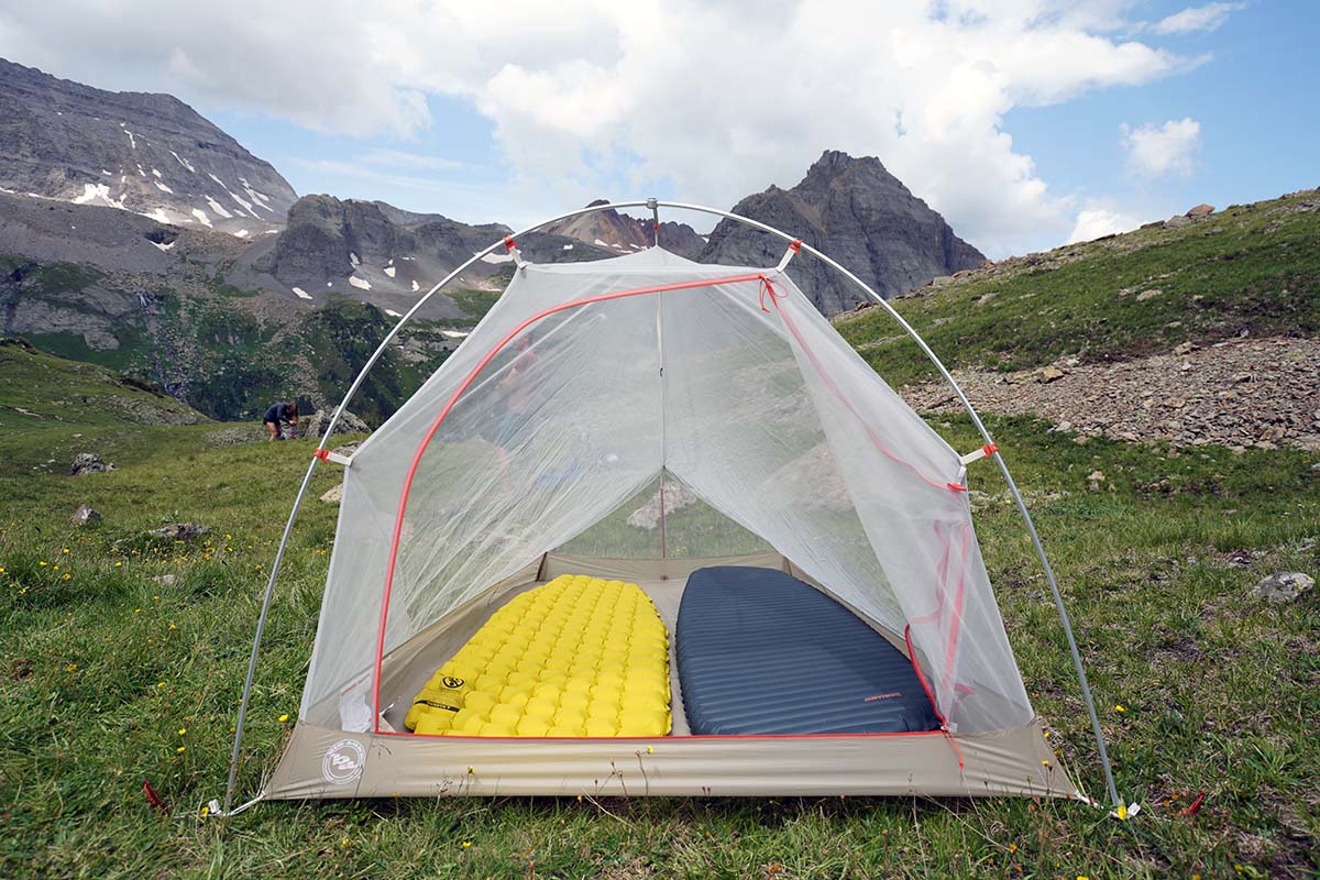 Backpacking tent (single door on Big Agnes Fly Creek)