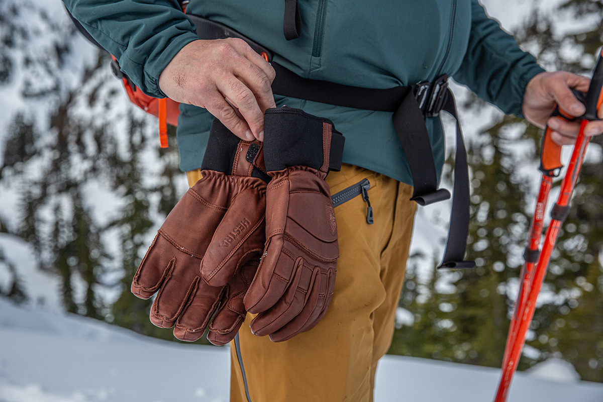 REI Gift Guide (Hestra Fall Line gloves attached to pack)