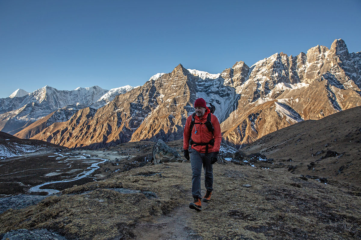 Nepal Trek (Brian climbing Ranjo Pass)