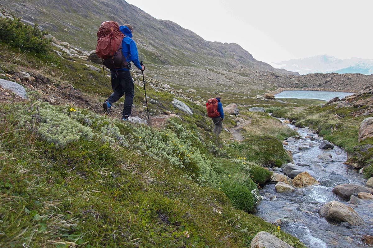 Hiking Huemul Circiut (stream hiking)