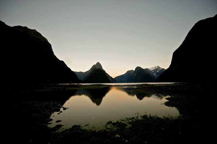 Fiorldland - Sunset on Milford Sound