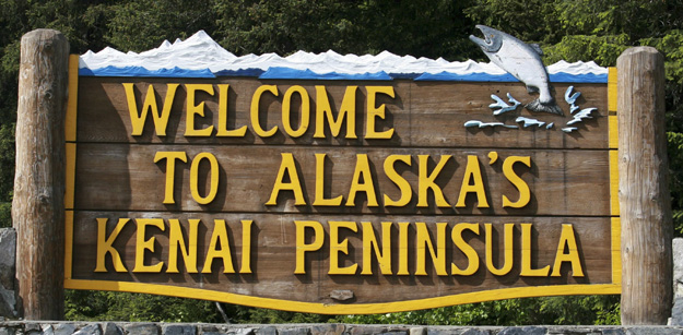 Kenai Peninsula Welcome Sign