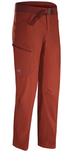 red hiking pants