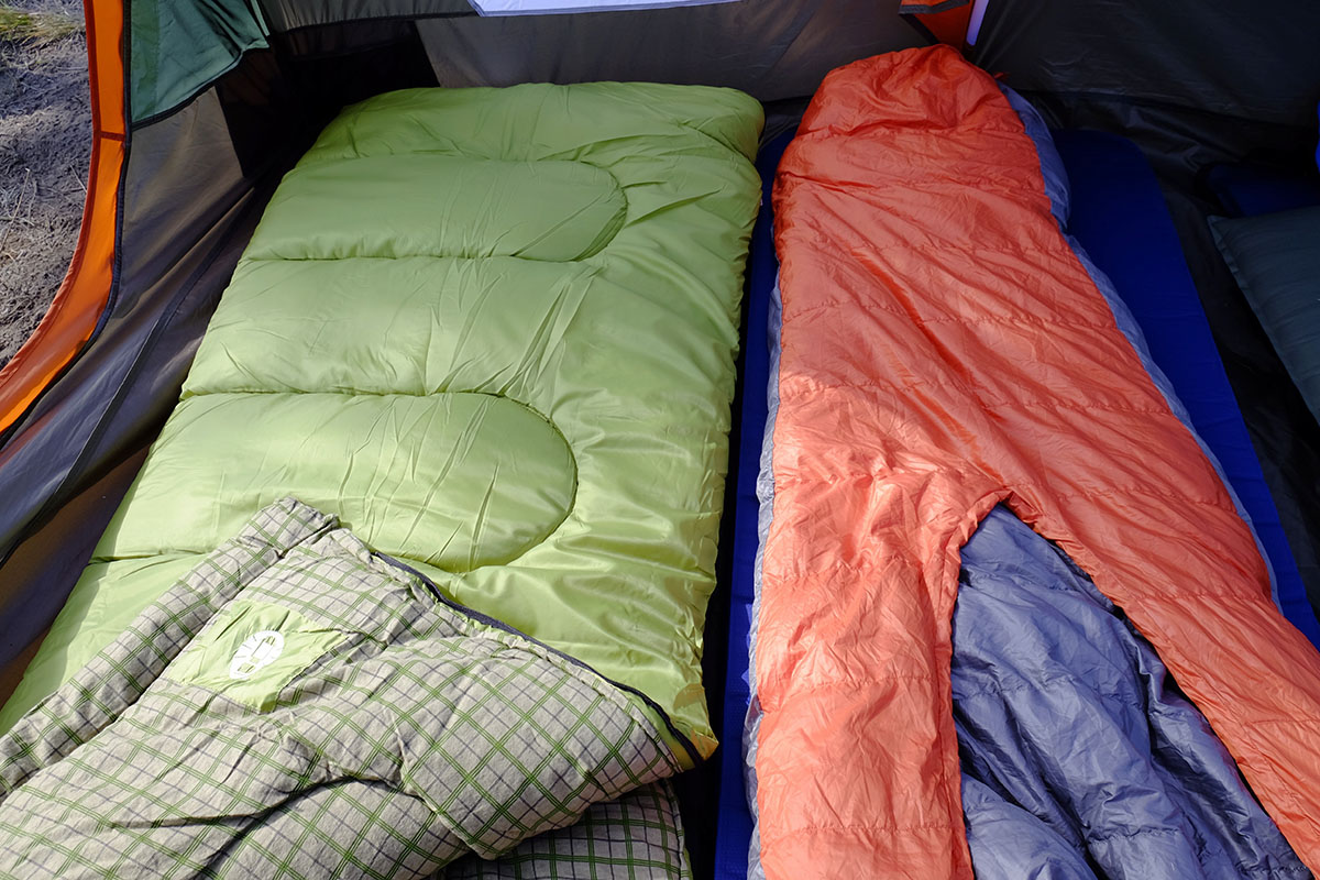 camping bag bed