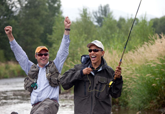 Obama fishing in Montana