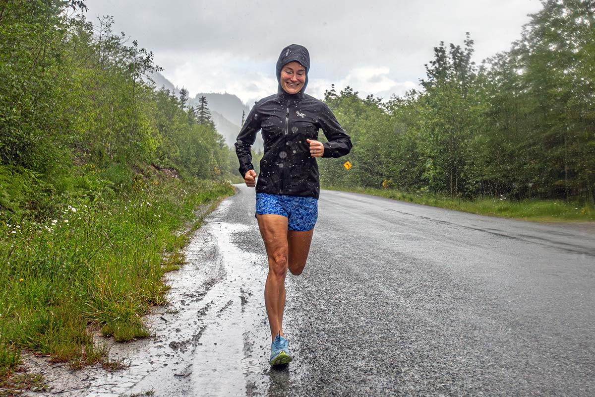 Arc'teryx Norvan Shell Jacket (running in rain)