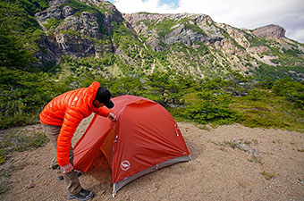 Big Agnes Copper Spur backpacking tent (opening vestibule)