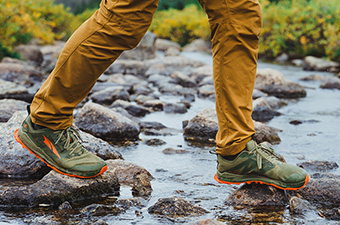 Hiking shoes (water crossing in Altra Lone Peak 8)