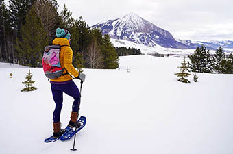 MSR Evo Trail snowshoes (snowshoeing with backpack)