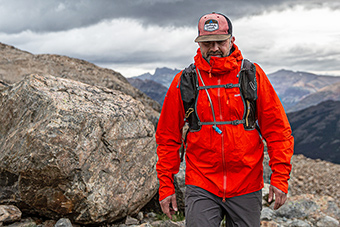 Norrøna Trollveggen Gore-Tex Pro Light (under a running vest in Patagonia)