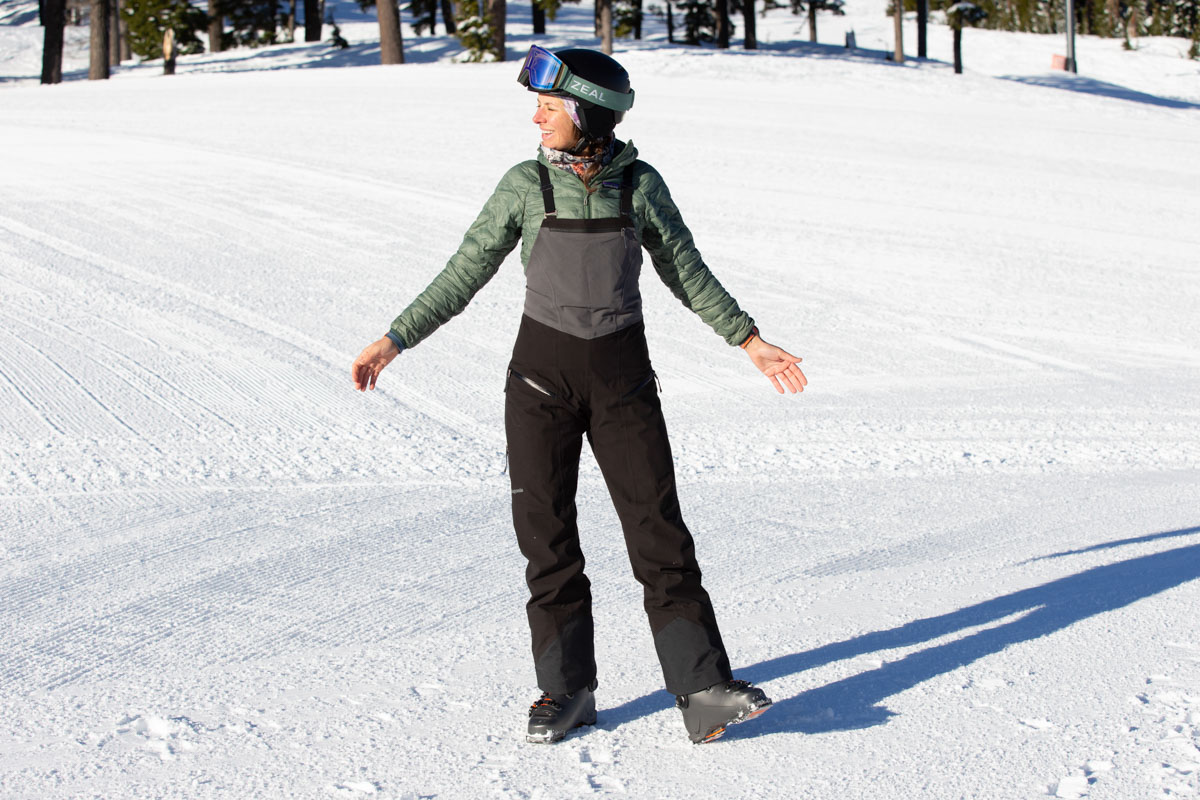 Patagonia SnowDrifter Bibs (standing in bibs)