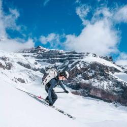 Adam skiing on the Paradise Glacier