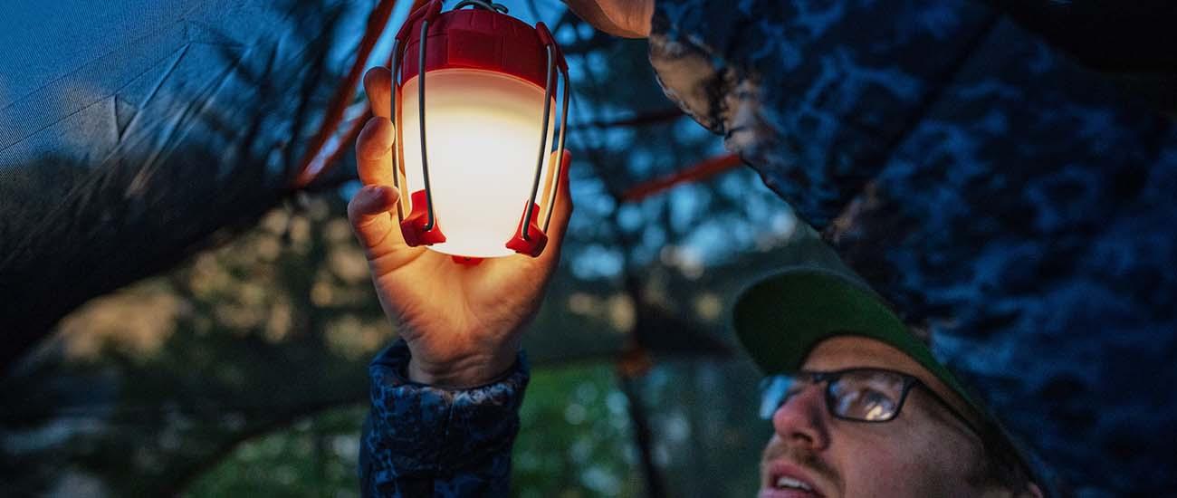 Camping lantern (hanging Black Diamond Apollo lantern inside tent)
