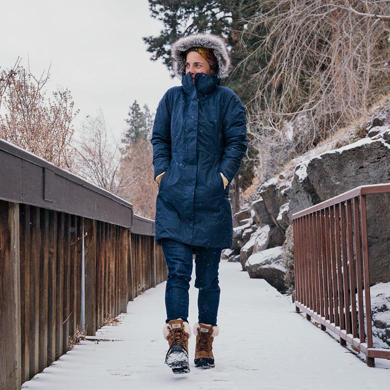 The North Face Gift Guide (winter stroll in women's Arctic Parka)