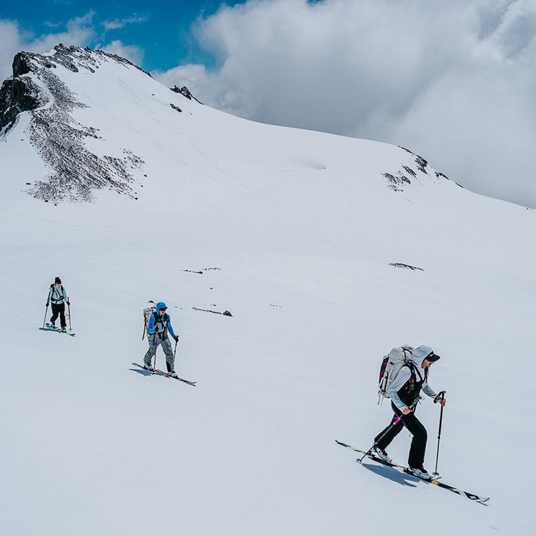 Backcountry skis (group shot while skinning)